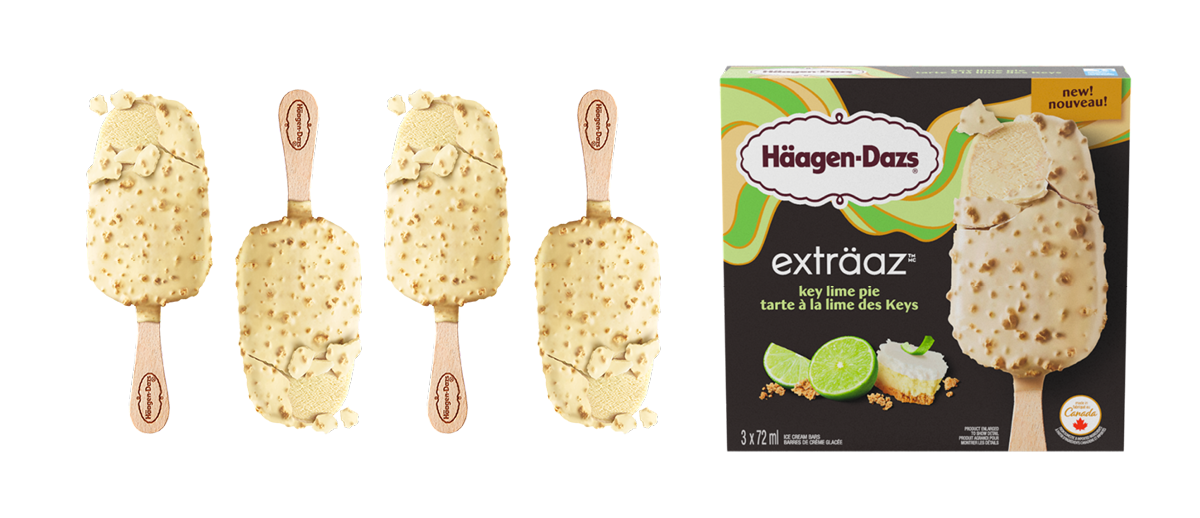 Häagen-Dazs - Barres de crème glacée exträaz tarte à la lime des keys 