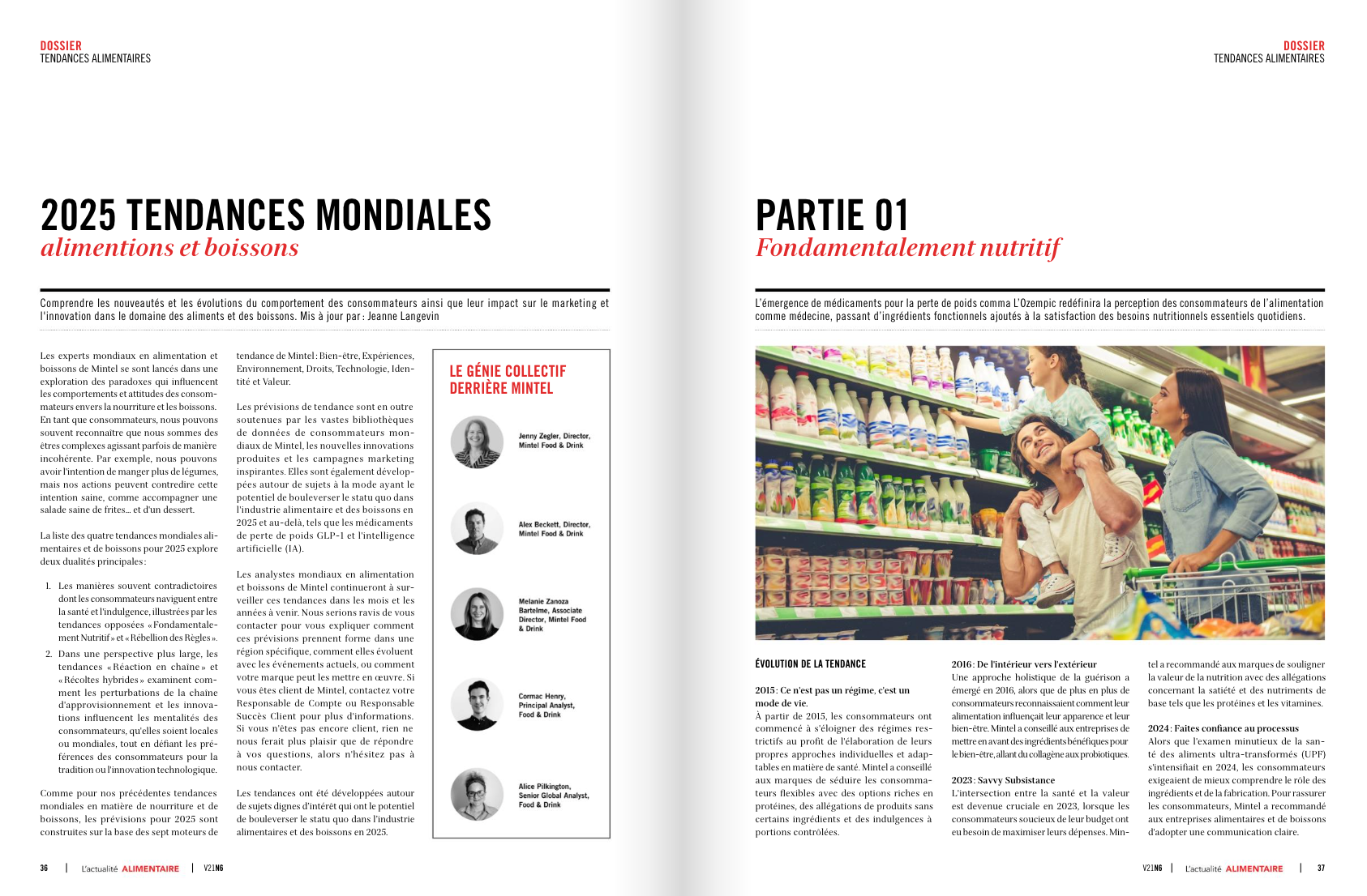 Tendances en aliments et boissons