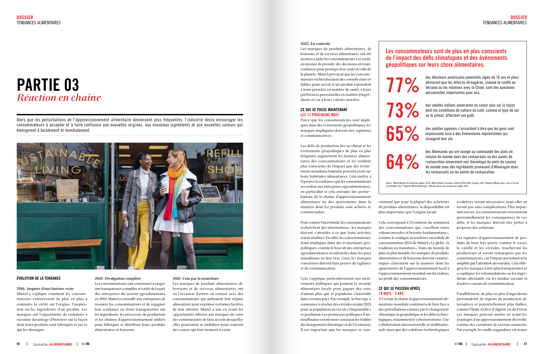 PARTIE 03 : 2025 TENDANCES MONDIALES alimentions et boissons