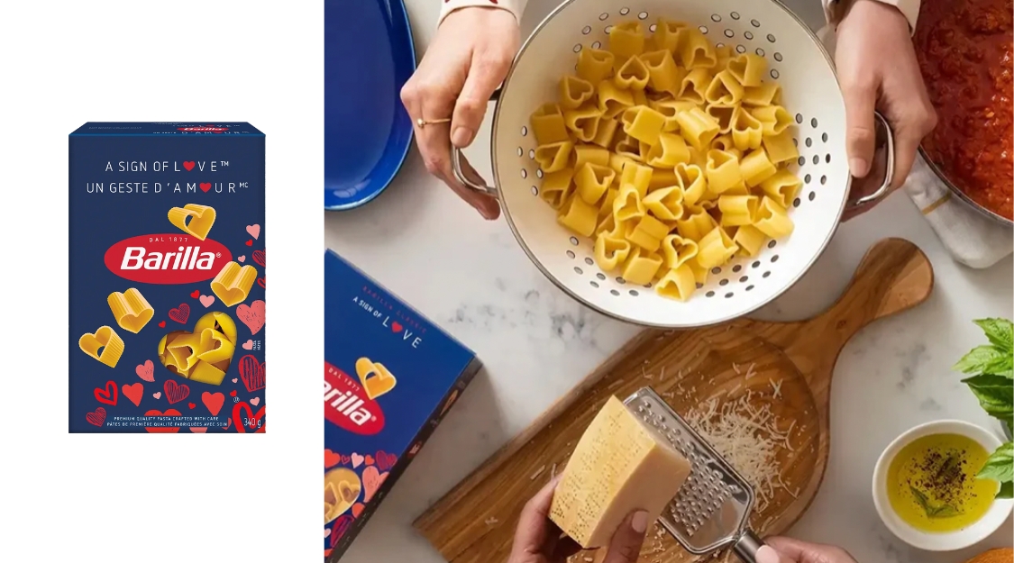 Barilla - Pâtes d’amour en forme de cœur 