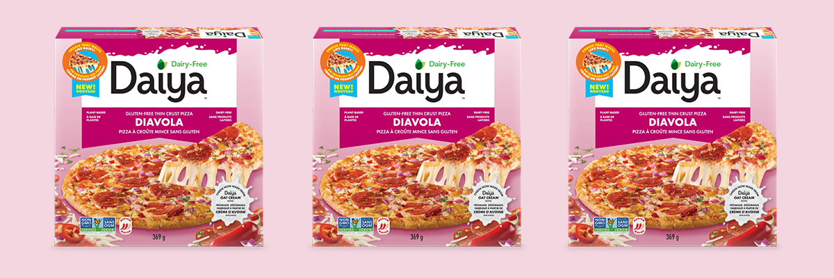 Daiya – Pizza Diavola vegan croûte mince sans gluten 